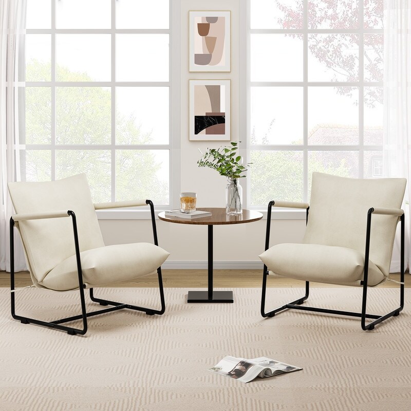 Canvas top accent chair