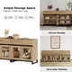preview thumbnail 51 of 62, WAMPAT Multifunctional Sideboard Buffet Cabinets with Glass Doors, Modern Sideboard with Adjustable Shelf, Coffee Bar Cabinet