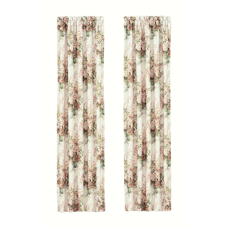 Royal Court Estelle Coral 84" Window Panel Pair