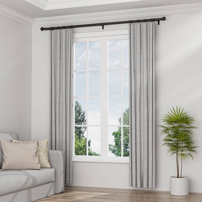 KAWOTI Bronze Double Curtain Rod Adjustable Length