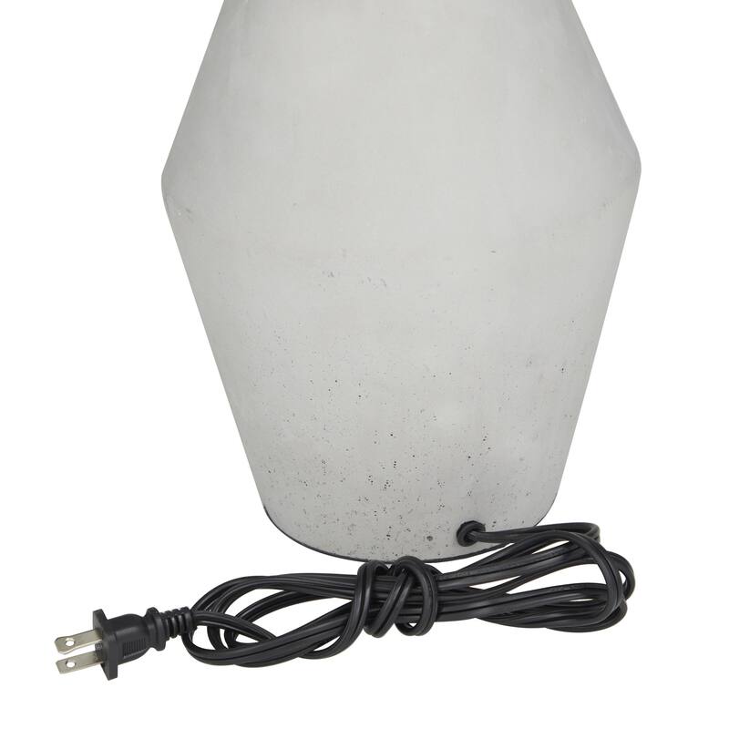 Cement Stone Table Lamp - Gray - Roche River Decor - 16"W x 16"L x 30"H