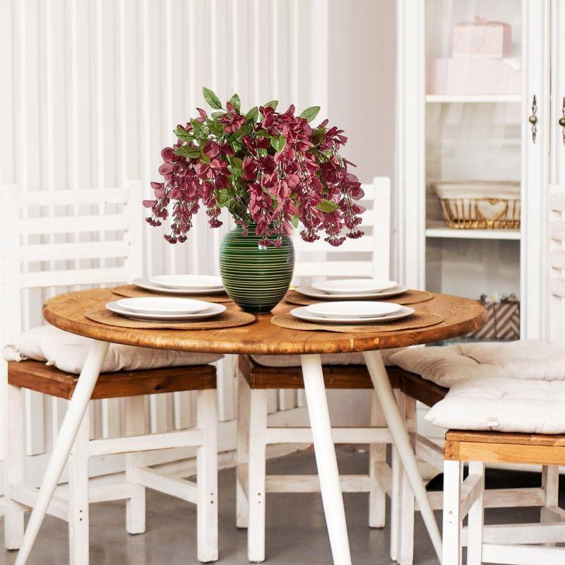 Faux Wisteria Flower Stems Bunch
