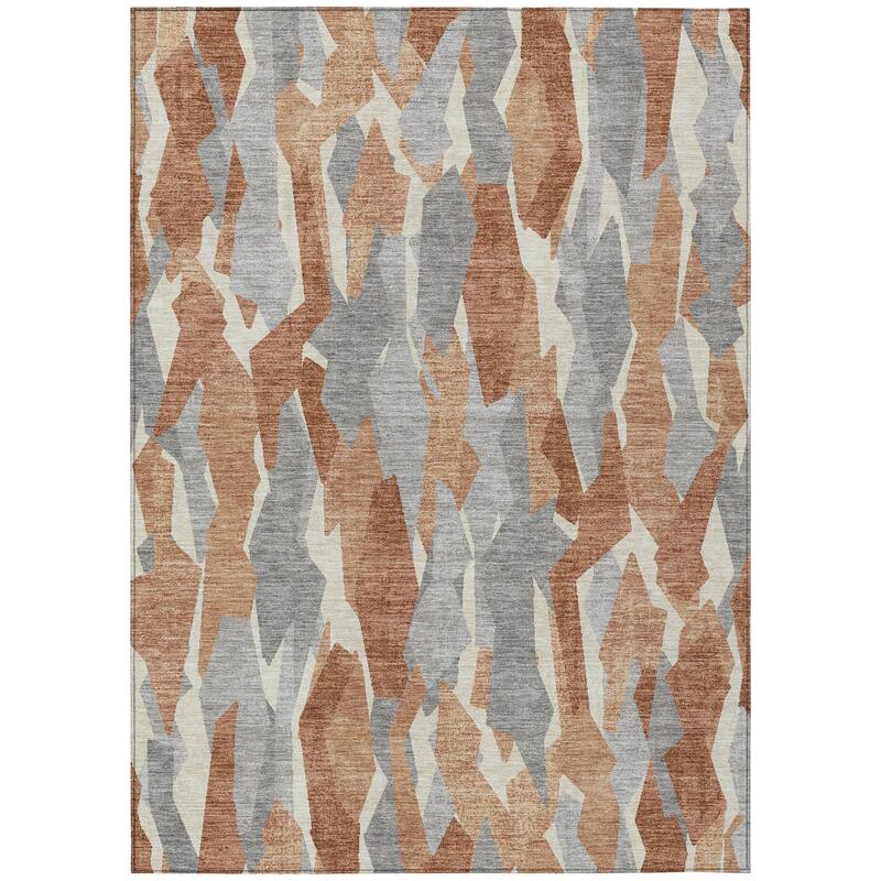 Machine Washable Indoor/ Outdoor Contemporary Dylan Chantille Rug