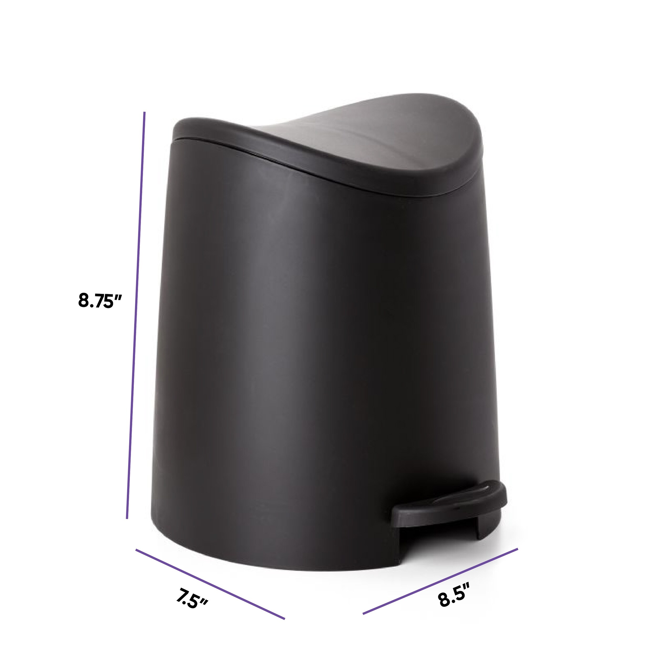 Superio Mini 3 L Step-on Trash Can with Lid - N/A-image