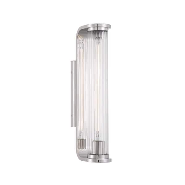 slide 2 of 10, Crystorama Lighting Group JAR-2301 Jarvis 18" Tall LED Wall Sconce Polished Nickel