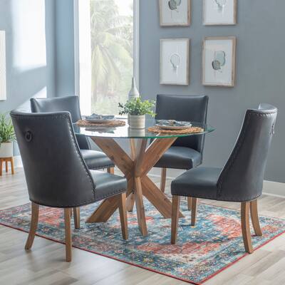 Allard Faux Leather Dining Chairs (Set of 2)