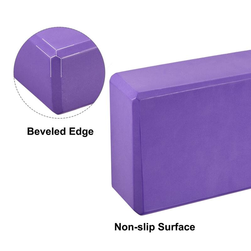 Yoga Block 9" x 6" x 3" Light Weight High-Density EVA Foam Brick