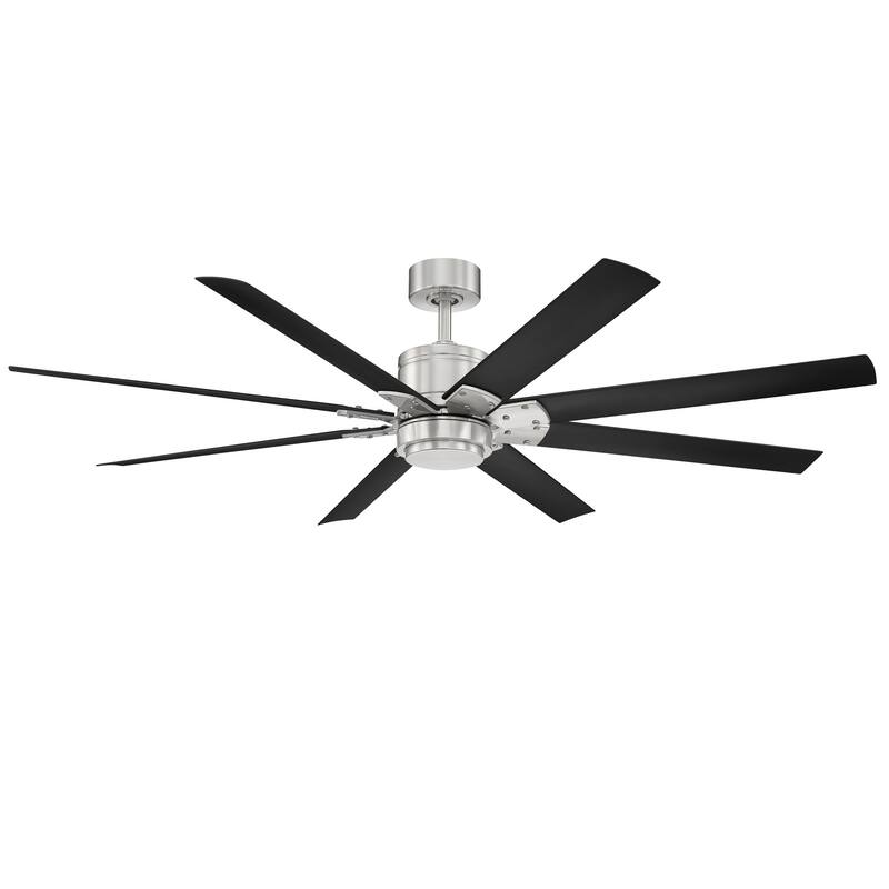Renegade Indoor and Outdoor 8-Blade Smart Ceiling Fan 66in with 3000K LED Light Kit and Remote Control with Wall Cradle - 66