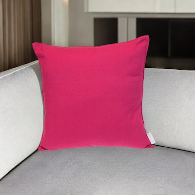 HomeRoots 16" Pink Cotton Throw Pillow