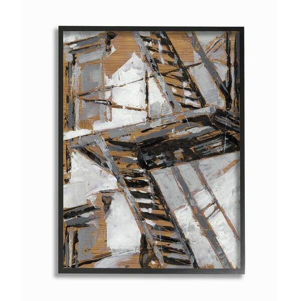 Shop Stupell Industries Abstract Fire Escape Gold Silver City