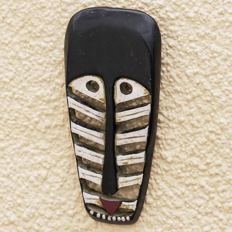 Novica Handmade Slice Of Life African Wood Mask