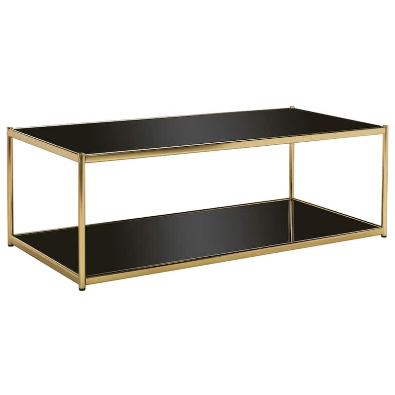 SAFAVIEH Alessandra Glass Chrome Coffee Table - 51.2" x 23.6" x 17.7" - 51Wx24Dx18H