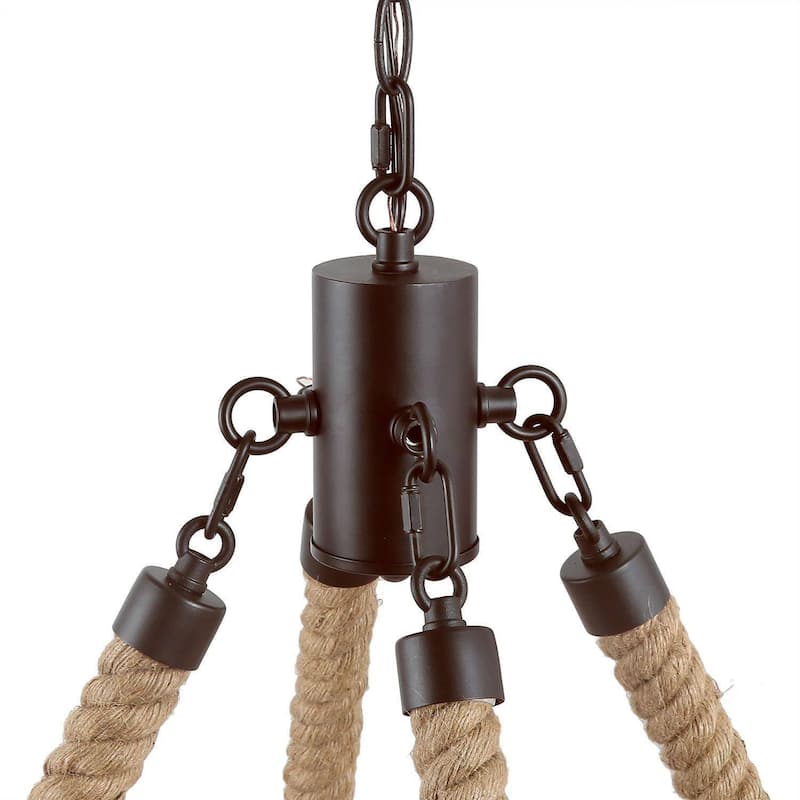 Farmhouse 8-Light Wagon Wheel Rustic Chandelier for Dining Room - 8-Light Wagon Wheel Chandelier