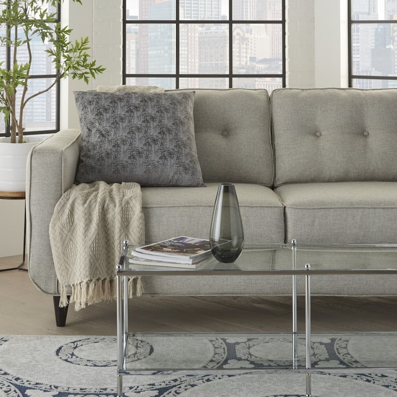 Beige Distressed Gradient Lumbar Pillow