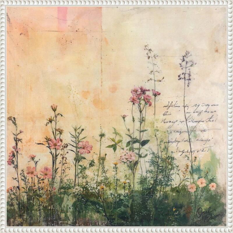 Pink Spring by Opal Edison Framed Canvas Wall Art Print