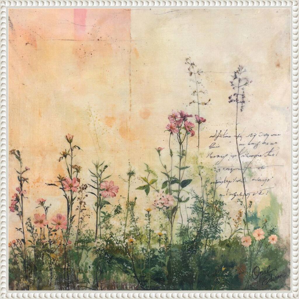 Pink Spring by Opal Edison Framed Canvas Wall Art Print