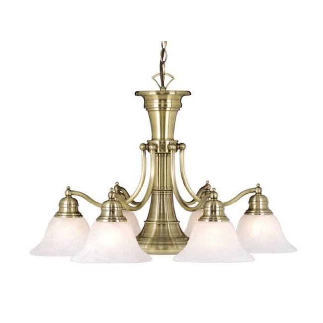 Vaxcel Lighting Standford 7 Light Single Tier Chandelier with Frosted