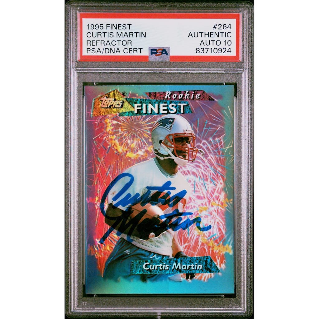 Curtis Martin 1995 Topps Finest Refractor Rookie Card #264 Auto Graded PSA 10 - 8'6" x 11'6"