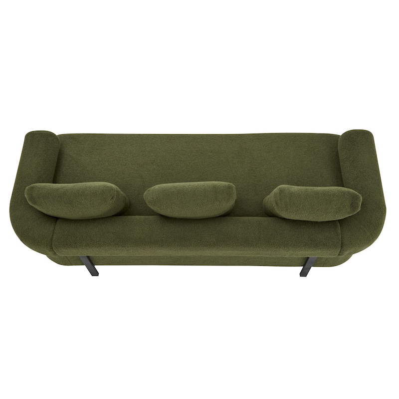 Roomfitters 78" Modern 3-Seater Sofa, Oversized Comfy Couch with 3 Plush Pillows for Living Room, Bedroom, Apartment