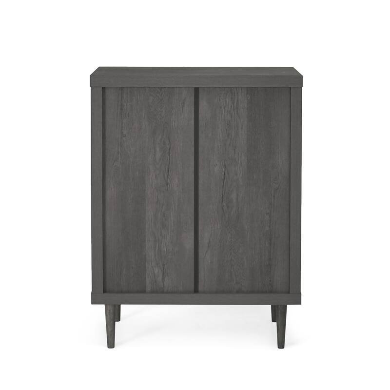 4-Drawer Vertical Chest with Metal Handle, Metal Frame and Wood Top for Bedroom