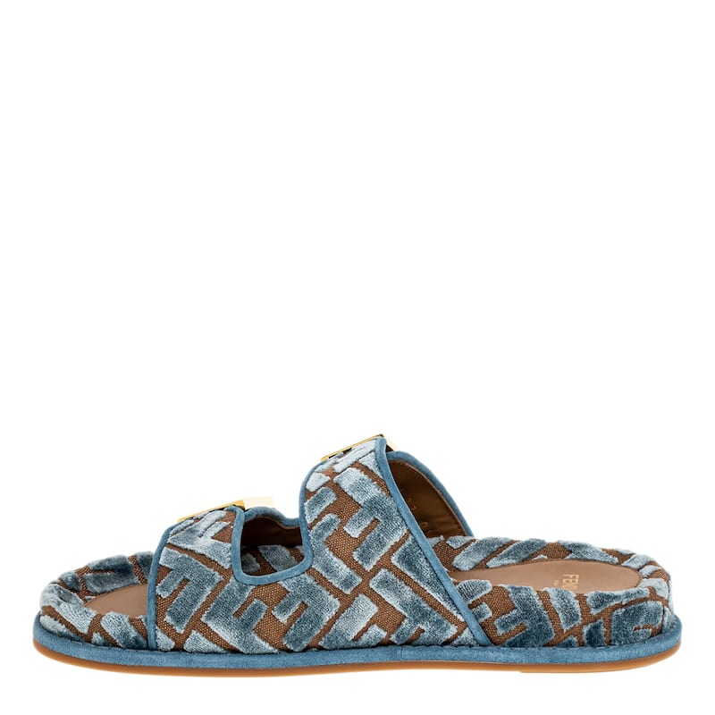 Fendi Feel FF Jacquard Slides