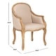 preview thumbnail 4 of 10, SAFAVIEH Dining Old World Arles Beige/ Antiqued Oak Finish Nailhead Arm Chair
