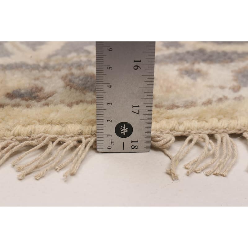 ECARPETGALLERY Hand-knotted Royal Oushak Cream Wool Rug - 5'11 x 5'11