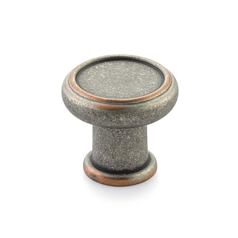 Schaub and Company Steamworks 1-1/4" Contemporary Industrial Round - Distressed Pewter/Copper