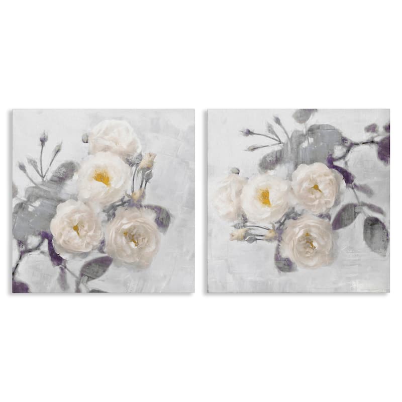 Stupell Country Blossoms Bundle Canvas Wall Art Design By Emily Ford (Set of 2) - 24 x 24