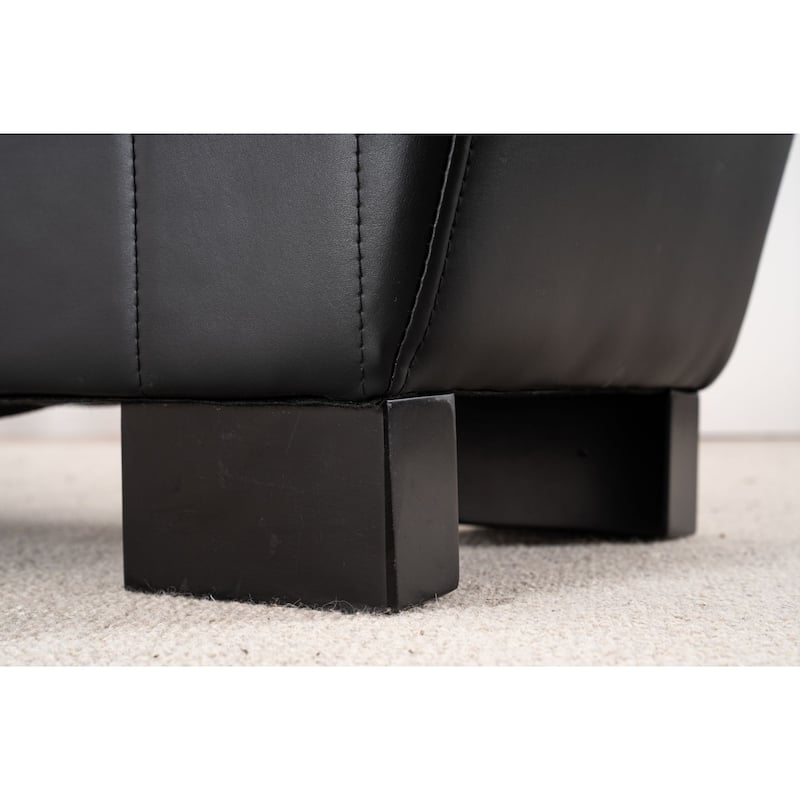 Yoga Chaise Lounge Collection ,Relaxation Modern Faux Leather Curved Sofa