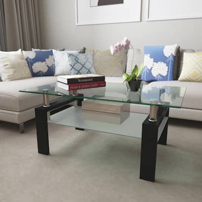 Modern Rectangle Glass Coffee Table