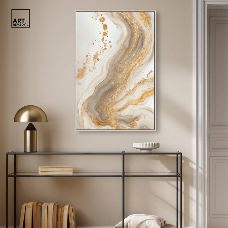 Gold Vein Canvas by Art Remedy
