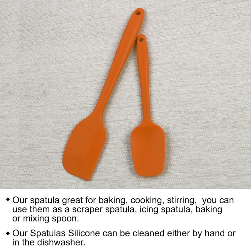Silicone 2Pcs Heat Resistant Non-scratch Turner Non Stick Spatulas Set