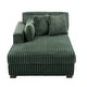 preview thumbnail 152 of 150, 42" W Plush Corduroy Upholstered Chaise Lounge Sleeper for Living