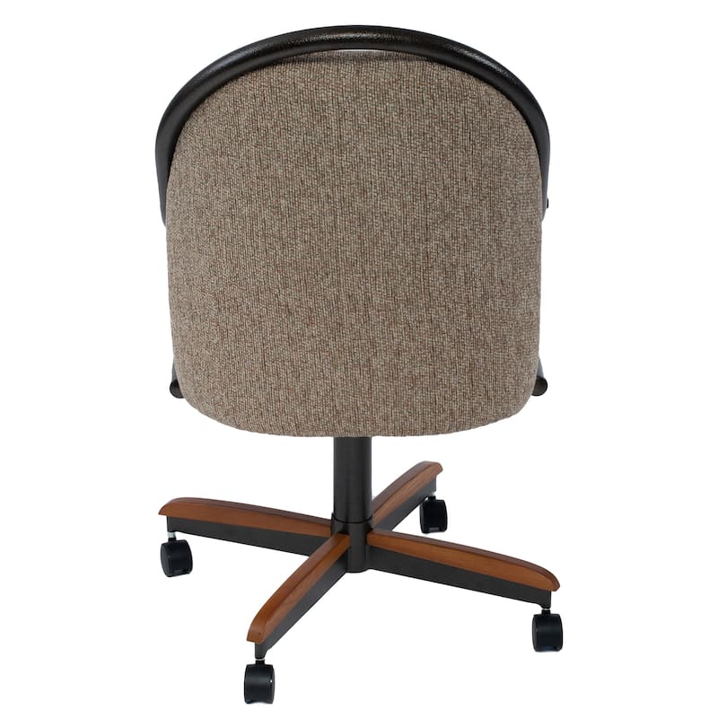 Casual Dining Cushion Swivel-and-Tilt Rolling Caster Chair