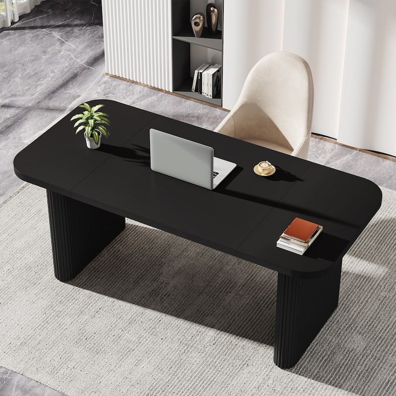 63'' W Wooden Executive Computer Desk for Home Office