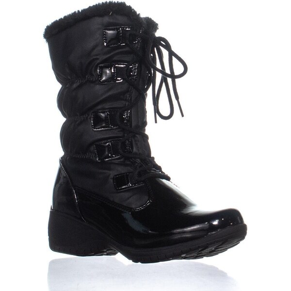 Khombu Ally Mid Calf Snow Boots, Black 