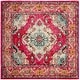 preview thumbnail 89 of 164, SAFAVIEH Monaco Lillie Boho Medallion Distressed Area Rug 5' Square - Pink/Multi