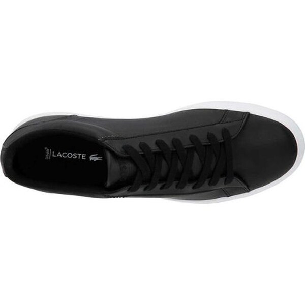 lacoste lerond black leather