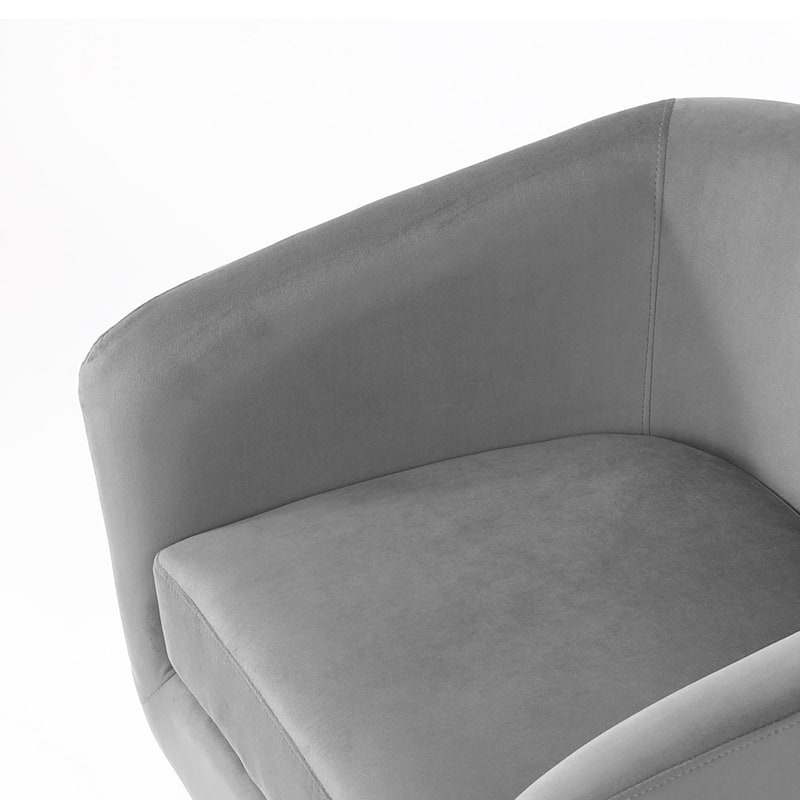 UIXE Set of 2 Swivel Barrel Accent Chair Velvet Armchair For Living Room