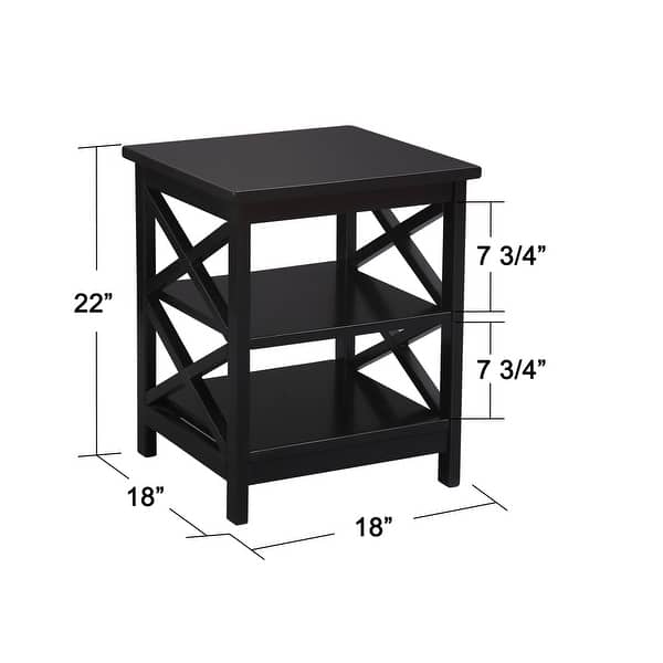 dimension image slide 1 of 4, Preston 'X' Frame Side Table