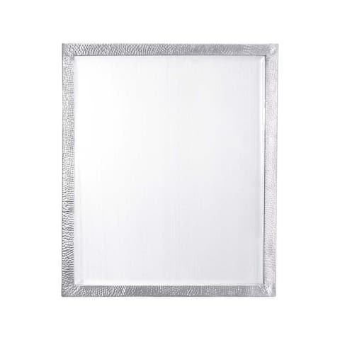 Native Trails Divinity Rectangular 25"H x 20"W Beveled Aluminum Mirror - Hammered Aluminum