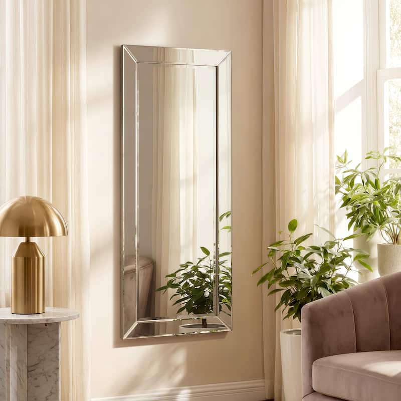 Beveled Rectangular Clear HD Wall Mounted Mirror for Bathroom, Vanity, Bedroom Mirrors, 3 sizes