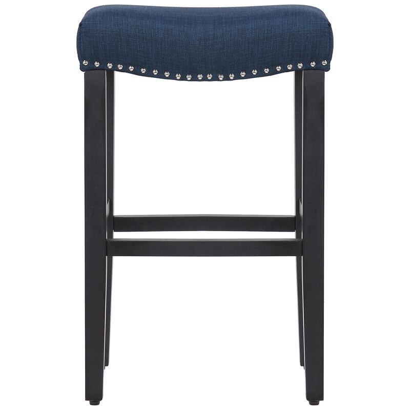 Jameson Upholstered Polyester Black 29 Inch Bar Stool (Set Of 2)