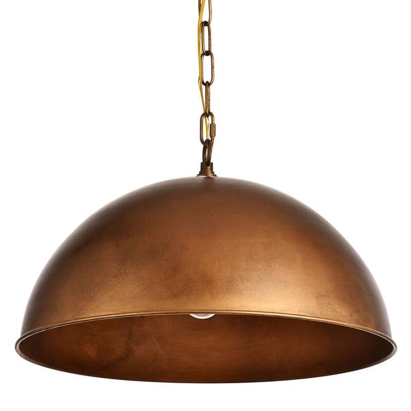 Elegant Lighting Merce 20" Pendant with Metal Shade - Manual Brass