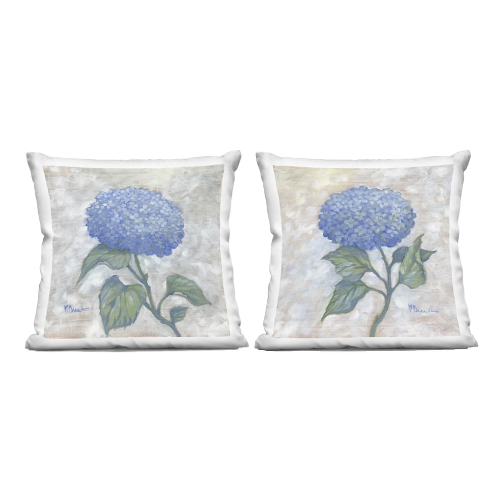 Stupell Garden Glory Hydrangeas Decorative Printed Throw Pillow Design by Paul Brent (Set of 2)