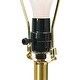 preview thumbnail 6 of 10, 16" Round Striped Ceramic and Metal Desk Lamp