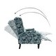 preview thumbnail 79 of 100, Olympus Upholstered Classic Manual Wingback Recliner with Spindle Legs by HULALA HOME