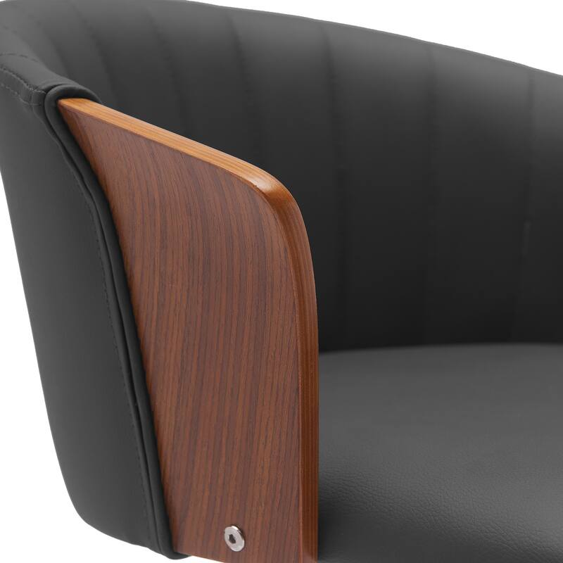 Diana Upholstered Wood Bar or Counter Height Swivel Stool