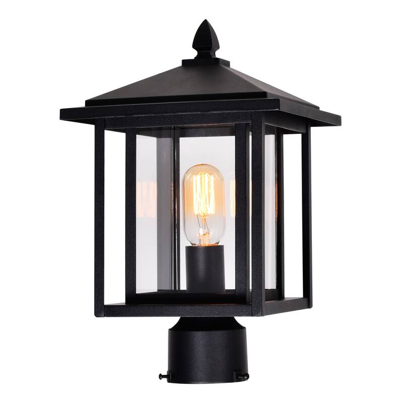 Crawford 1 Light Black Outdoor Lantern Head - Black